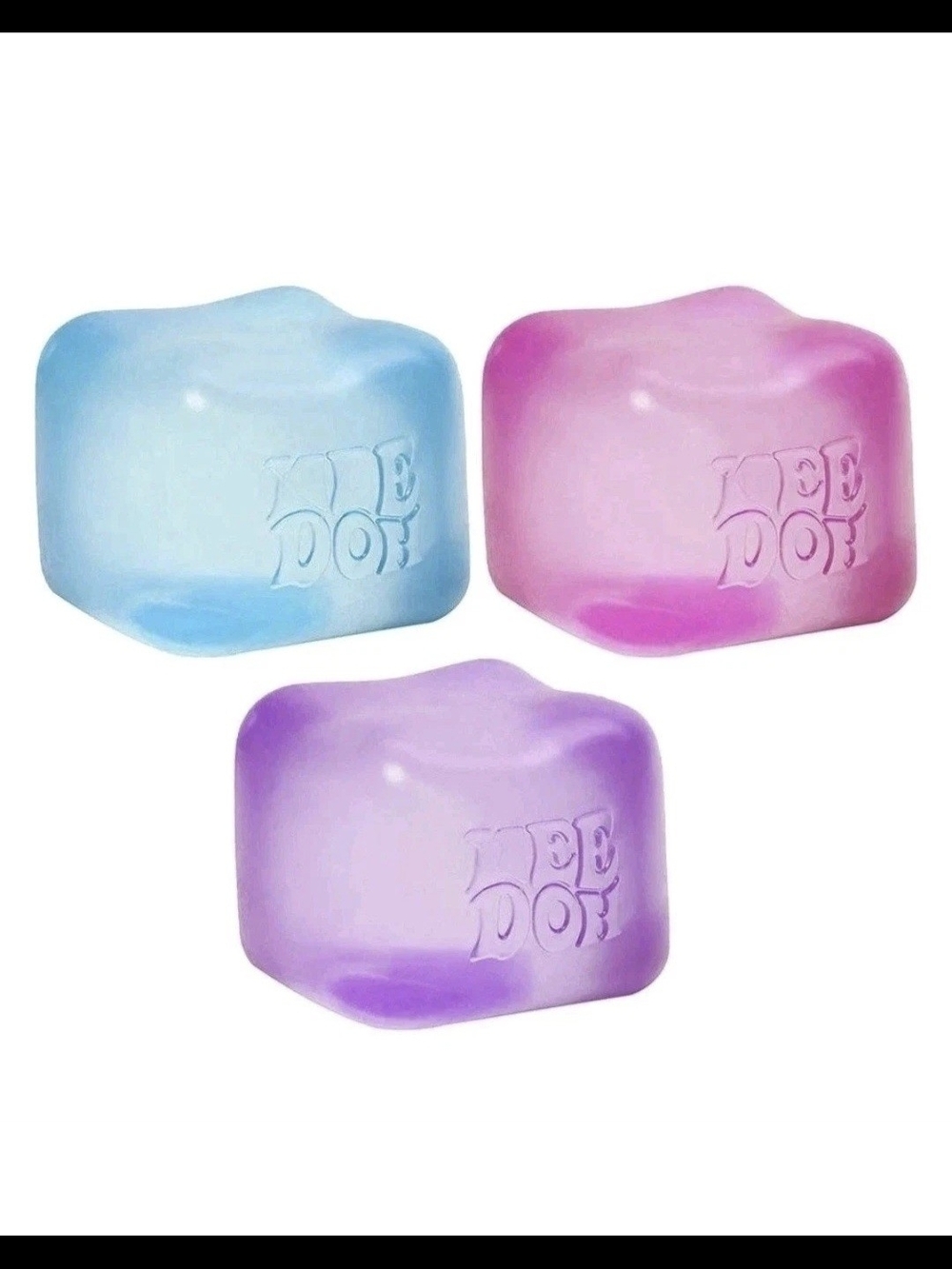 Needoh Nice Cube 3 Pack With Blue, Pink, And Purple New In Package